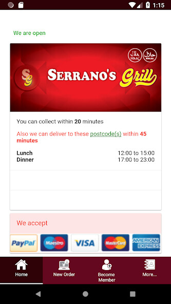 Run android online APK Serranos Grill from MyAndroid or emulate Serranos Grill using MyAndroid Run android online APK Serranos Grill from MyAndroid or emulate Serranos Grill using MyAndroid