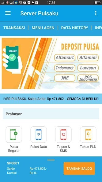 Run android online APK Server Pulsaku from MyAndroid or emulate Server Pulsaku using MyAndroid
