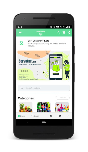 Run android online APK Servotam Online Grocery from MyAndroid or emulate Servotam Online Grocery using MyAndroid