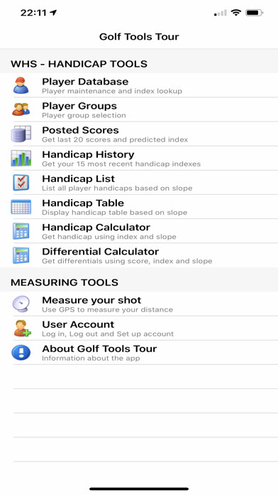 Emulate iPhone app SES Golf Tools Tour using MyAndroid
