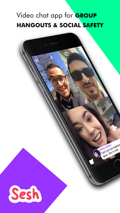 Emulate iPhone app Sesh: Group Video Hangouts App using MyAndroid