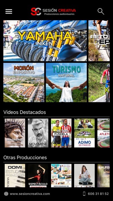Emulate iPhone app Sesión Creativa using MyAndroid