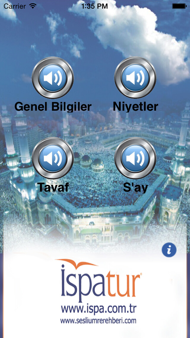 Emulate iPhone app Sesli UMRE Rehberi using MyAndroid Emulate iPhone app Sesli UMRE Rehberi using MyAndroid