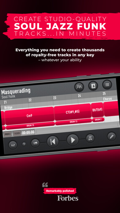 Emulate iPhone app SessionBand Soul Jazz Funk 1 using MyAndroid
