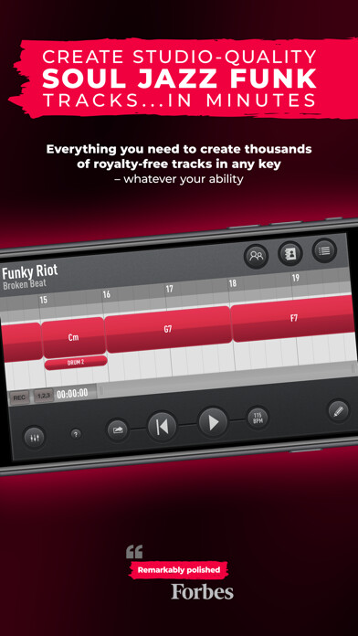 Emulate iPhone app SessionBand Soul Jazz Funk 3 using MyAndroid