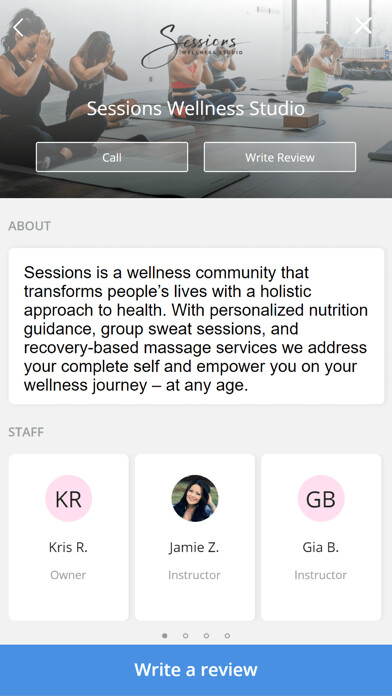 Emulate iPhone app Sessions Wellness Studio using MyAndroid Emulate iPhone app Sessions Wellness Studio using MyAndroid