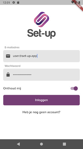 Run android online APK Set-up reserveren from MyAndroid or emulate Set-up reserveren using MyAndroid