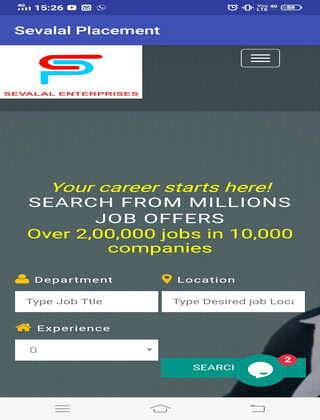 Run android online APK Sevalal Placement from MyAndroid or emulate Sevalal Placement using MyAndroid