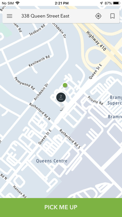 Emulate iPhone app Seven Eleven Taxi Brampton using MyAndroid