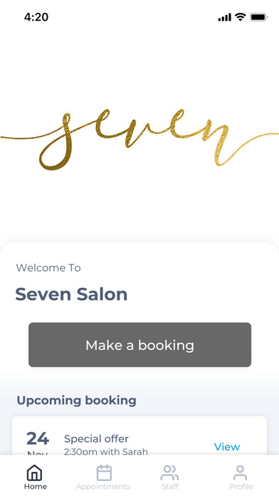Emulate iPhone app Seven Salon using MyAndroid Emulate iPhone app Seven Salon using MyAndroid