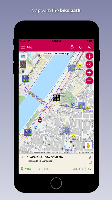 Emulate iPhone app Sevici Sevilla using MyAndroid