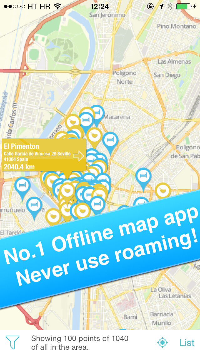 Emulate iPhone app Sevilla, Spain - Offline Guide - using MyAndroid