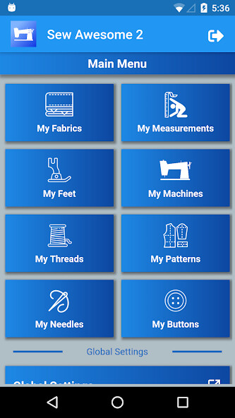 Run android online APK Sew Awesome 2 (Sewing Tracker) from MyAndroid or emulate Sew Awesome 2 (Sewing Tracker) using MyAndroid