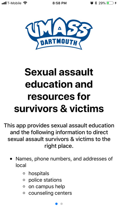 Emulate iPhone app Sexual Violence Prevention using MyAndroid Emulate iPhone app Sexual Violence Prevention using MyAndroid