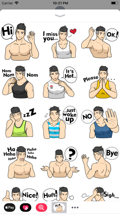 Emulate iPhone app Sexy Man Stickers using MyAndroid Emulate iPhone app Sexy Man Stickers using MyAndroid