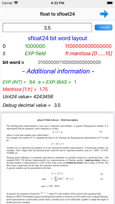 Emulate iPhone app sfloat24 math tool using MyAndroid Emulate iPhone app sfloat24 math tool using MyAndroid