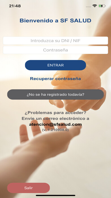 Emulate iPhone app SF Salud app using MyAndroid