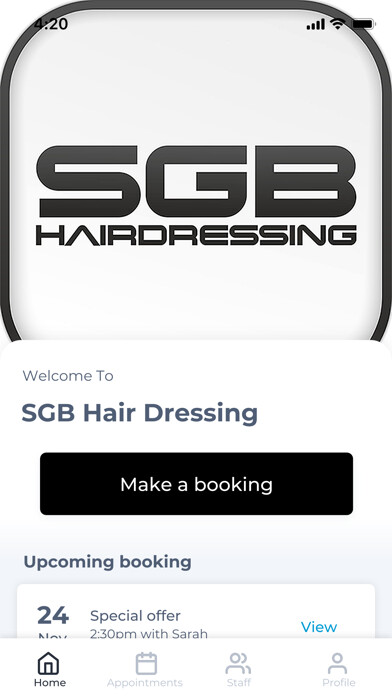 Emulate iPhone app SGB Hair Dressing using MyAndroid Emulate iPhone app SGB Hair Dressing using MyAndroid