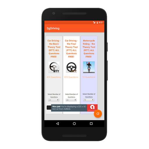 Run android online APK Sg Driving Theory TesT from MyAndroid or emulate Sg Driving Theory TesT using MyAndroid