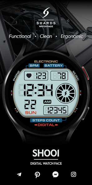 Run android online APK SH001 Watch Face, WearOS watch from MyAndroid or emulate SH001 Watch Face, WearOS watch using MyAndroid