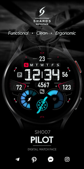 Run android online APK SH007 Watch Face, WearOS watch from MyAndroid or emulate SH007 Watch Face, WearOS watch using MyAndroid