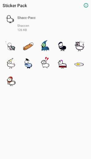 Run android online APK Shacc-Pacc (Stickerpack for Whatsapp) from MyAndroid or emulate Shacc-Pacc (Stickerpack for Whatsapp) using MyAndroid