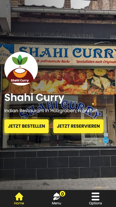 Emulate iPhone app Shahi Curry using MyAndroid