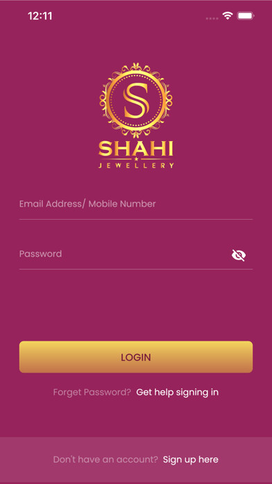Emulate iPhone app Shahi Jewellery using MyAndroid