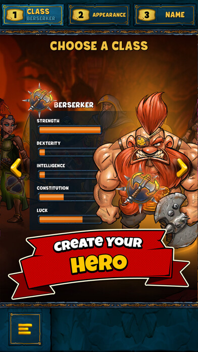 Emulate iPhone app Shakes and Fidget: Idle RPG using MyAndroid