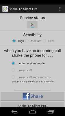 Emulate Android APK Shake To Silent LITE