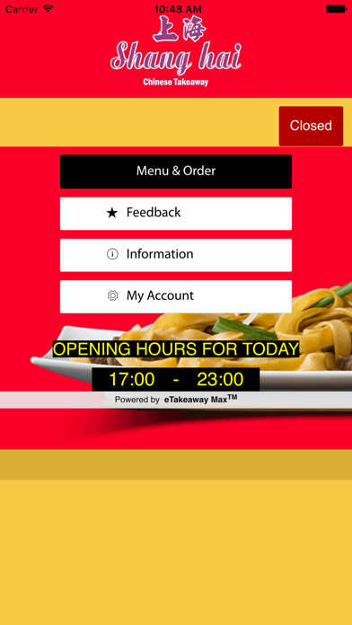 Emulate iPhone app Shanghai Chinese Takeaway using MyAndroid Emulate iPhone app Shanghai Chinese Takeaway using MyAndroid