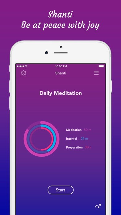 Emulate iPhone app Shanti - Meditation Timer using MyAndroid Emulate iPhone app Shanti - Meditation Timer using MyAndroid