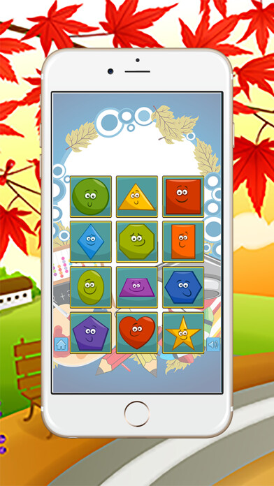 Emulate iPhone app Shape Activities for Preschool and Kindergarten using MyAndroid