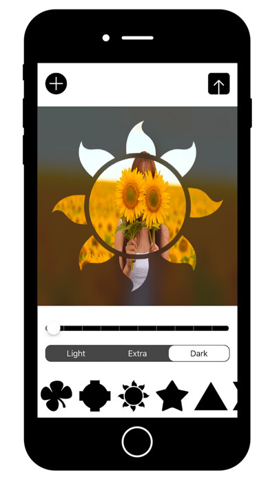 Emulate iPhone app ShapeBlur image maker using MyAndroid Emulate iPhone app ShapeBlur image maker using MyAndroid