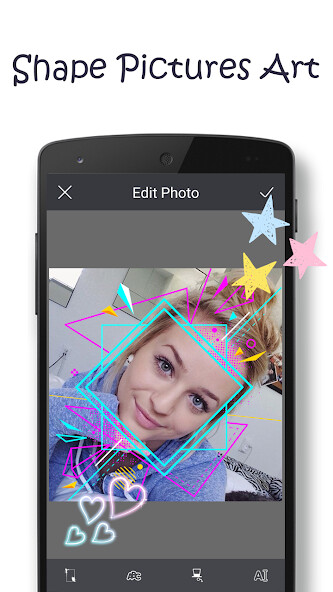 Emulate Android APK Shape Pictures Art : Overlay Photo Editor