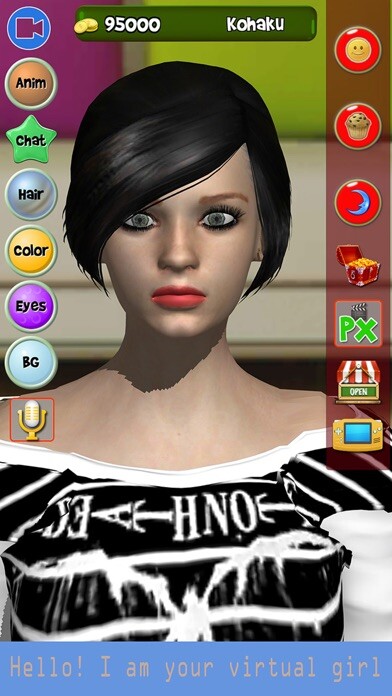 Emulate iPhone app Shara, Pocket Girlfriend using MyAndroid