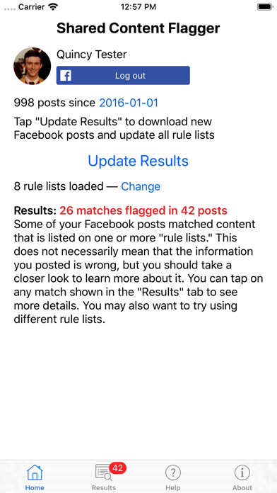 Emulate iPhone app Shared Content Flagger using MyAndroid