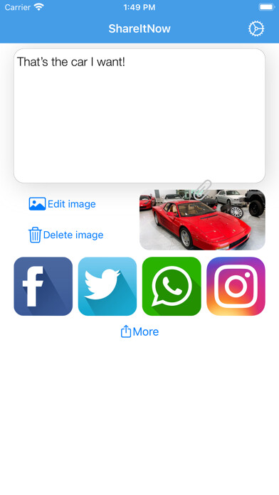 Emulate iPhone app ShareItNow using MyAndroid