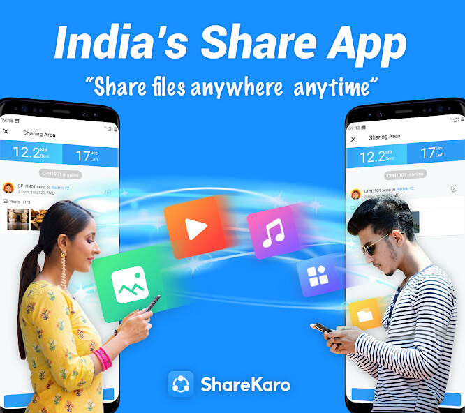 Run android online APK ShareKaro - File Sharing from MyAndroid or emulate ShareKaro - File Sharing using MyAndroid