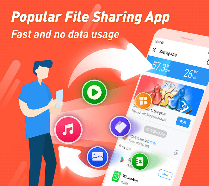 Run android online APK Share Karo: File Transfer App from MyAndroid or emulate Share Karo: File Transfer App using MyAndroid
