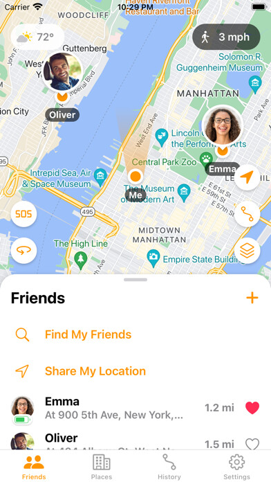 Emulate iPhone app Share Location: Phone Tracker using MyAndroid