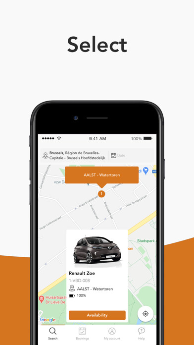 Emulate iPhone app SHARE Mobility using MyAndroid