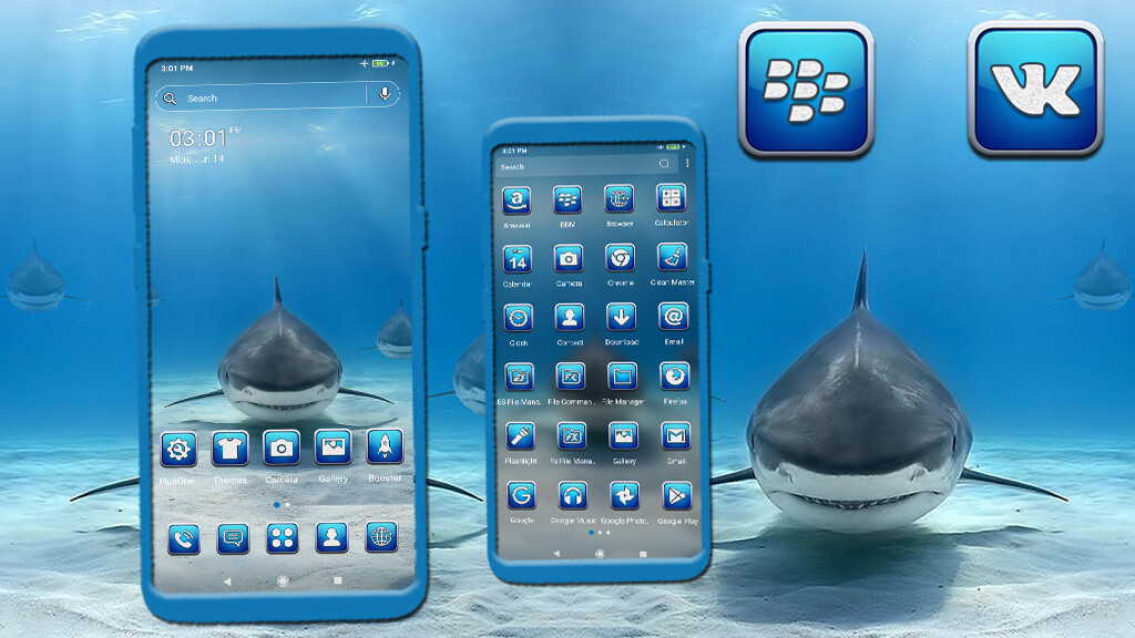 Run android online APK Shark Launcher Theme from MyAndroid or emulate Shark Launcher Theme using MyAndroid
