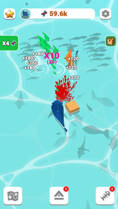 Emulate iPhone app Shark UP! Idle Dive using MyAndroid