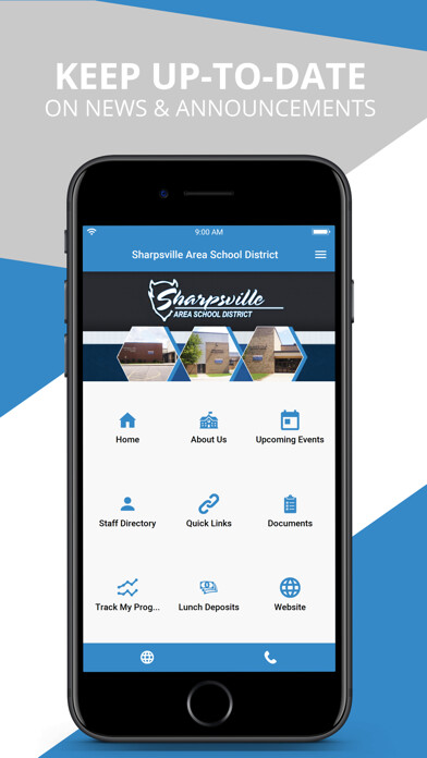 Emulate iPhone app Sharpsville Area School Dist using MyAndroid Emulate iPhone app Sharpsville Area School Dist using MyAndroid