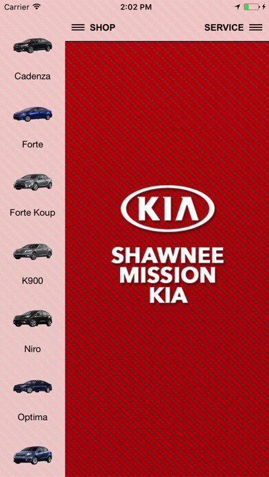 Emulate iPhone app Shawnee Mission Kia using MyAndroid