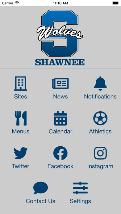 Emulate iPhone app Shawnee OK Public Schools using MyAndroid