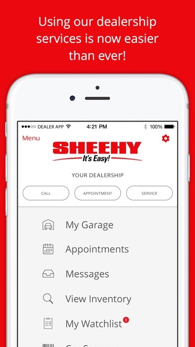 Emulate iPhone app Sheehy Auto Stores using MyAndroid