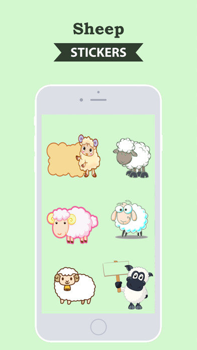 Emulate iPhone app Sheep Lover Stickers using MyAndroid