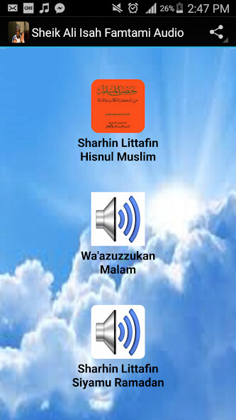 Run android online APK Sheik Ali Isah Famtami Audio from MyAndroid or emulate Sheik Ali Isah Famtami Audio using MyAndroid Run android online APK Sheik Ali Isah Famtami Audio from MyAndroid or emulate Sheik Ali Isah Famtami Audio using MyAndroid